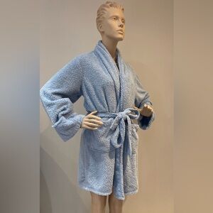 CALVIN KLEIN | Baby Blue Soft Teddy Robe Size Large